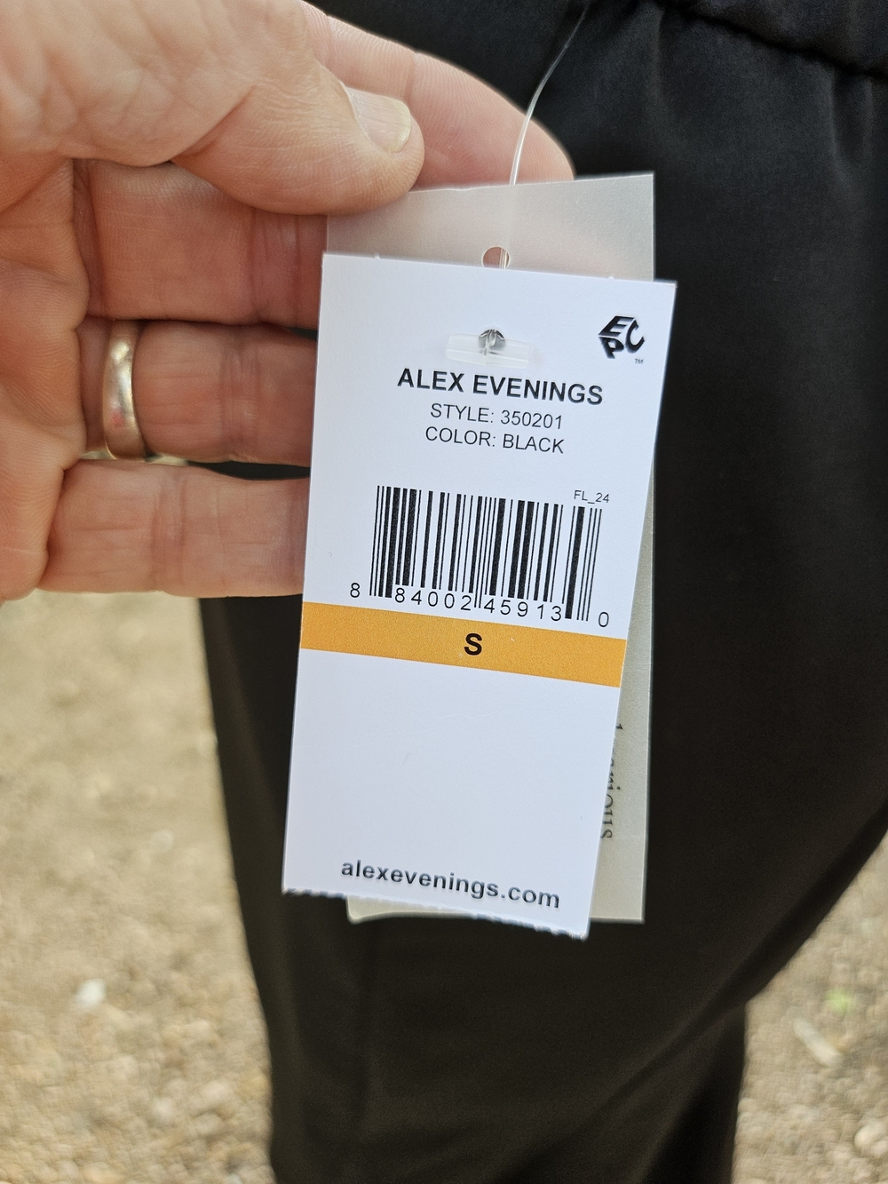 New W Tag Alex Evenings Black Maxi Skirt - Sleek Evening Silhouette Edge S - Picture 11 of 11